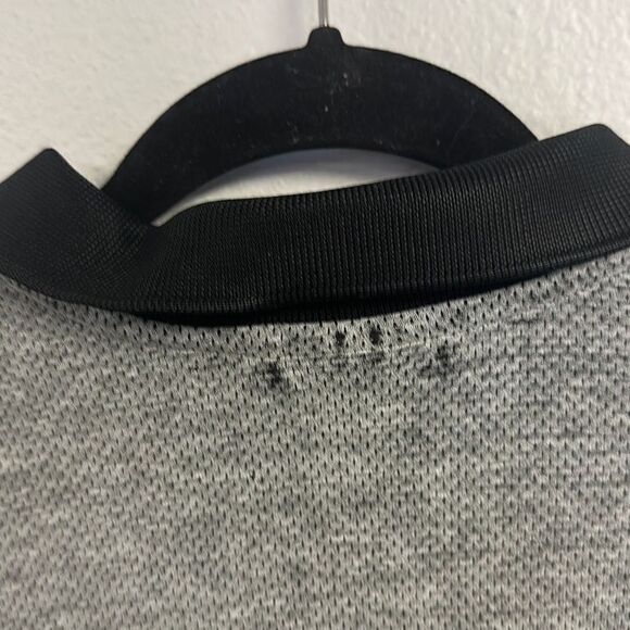 Nike Men Vintage '90s Quarter Zip Ribbed Collar‎ Short Sleeve Polo Shirt Gray XL - Picture 9 of 11